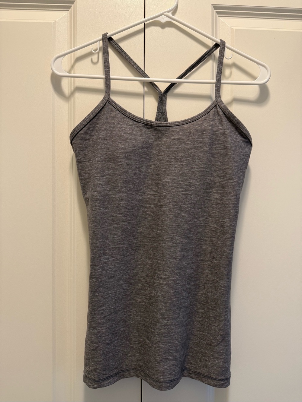 lululemon athletica Gray Heathered Flow Y Racerback Camisole